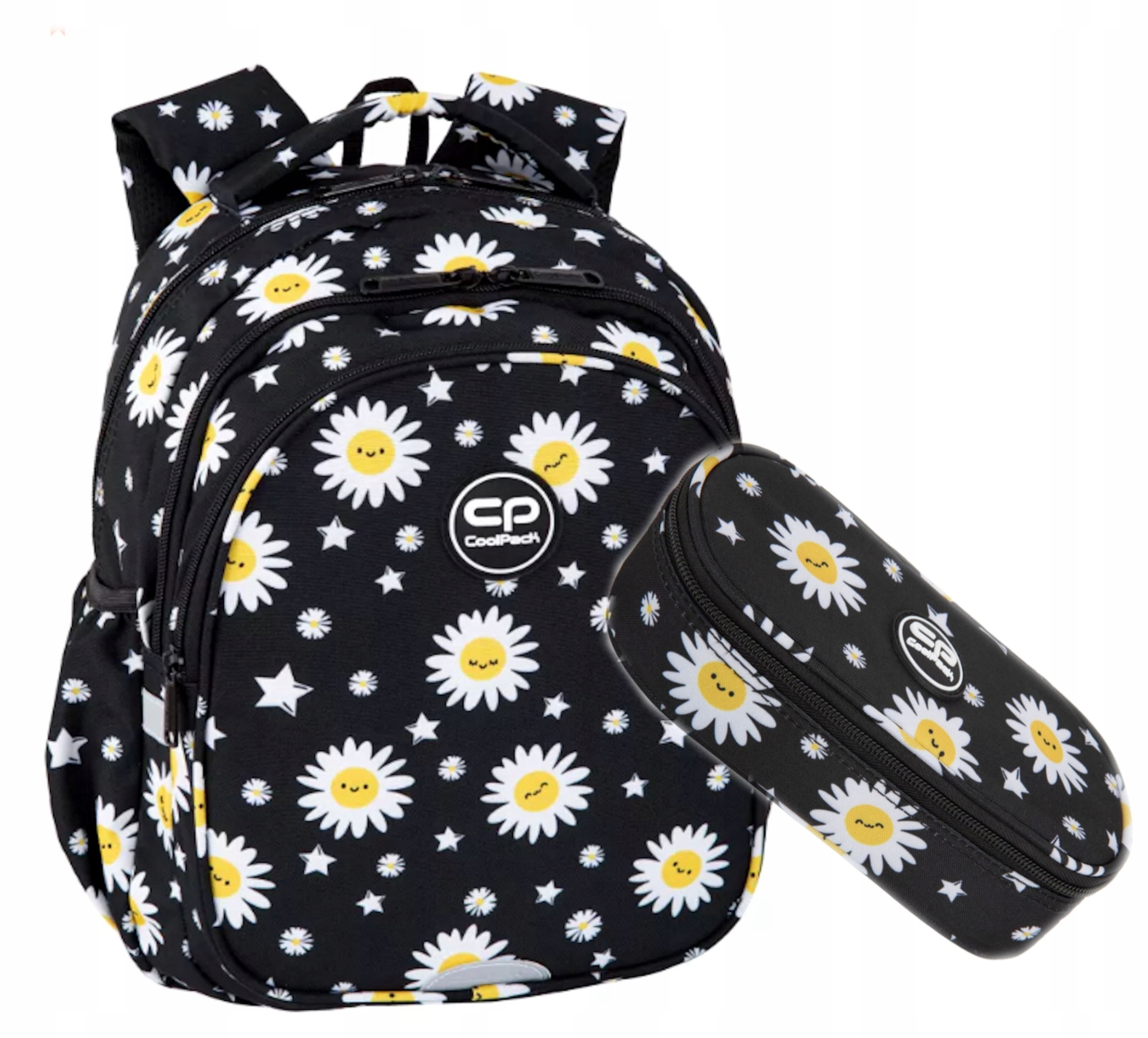 Školský batoh 2v1 DAISY BLACK pre 1.-3. ročník, súprava COOLPACK