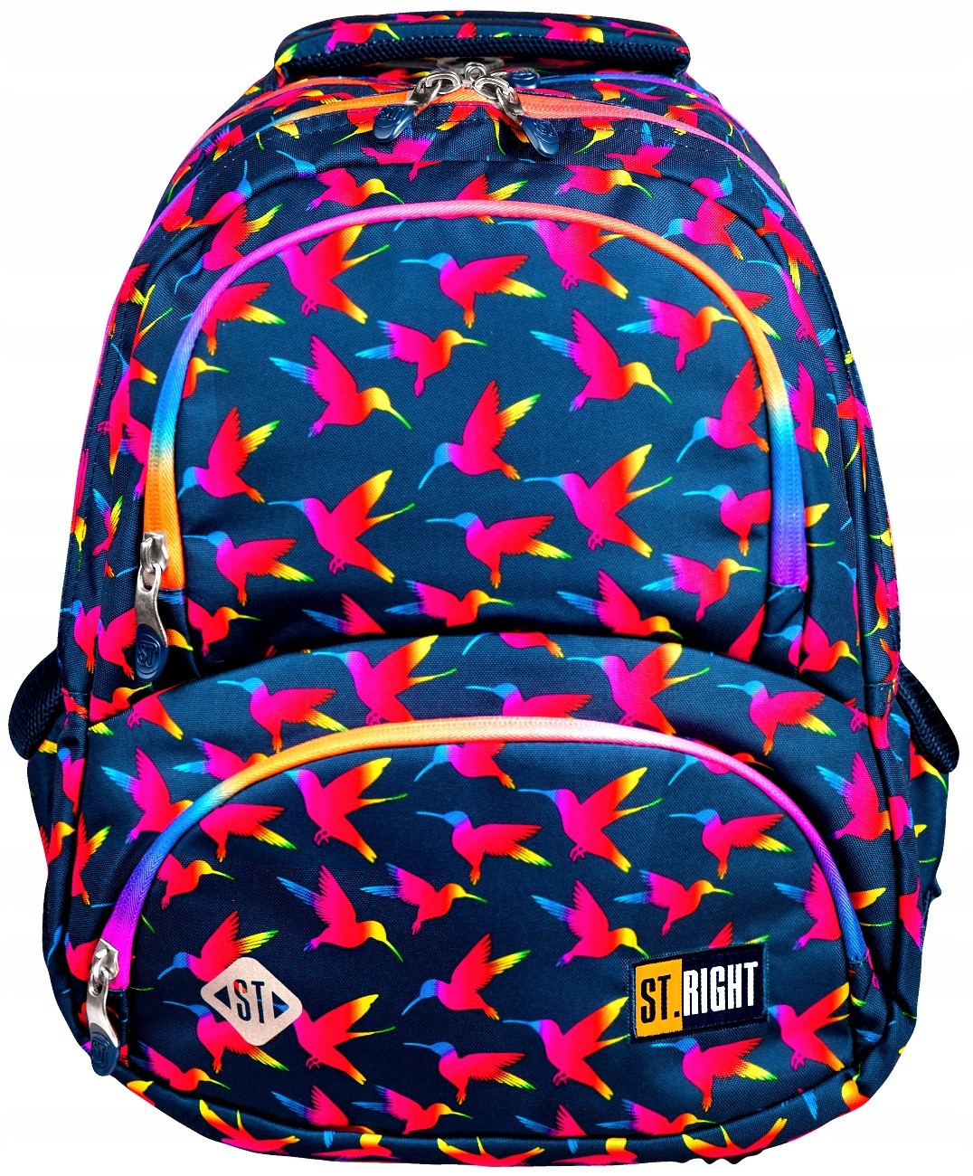 Školský batoh - Batoh St.Right BP7 4-cm Dúhové vtáky 622496
