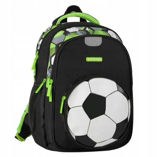 Školský batoh STARPAK Football zelený s motívom futbalovej lopty