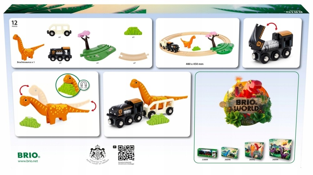 Brio 36098 Okrúhly vláčik s dinosaurami