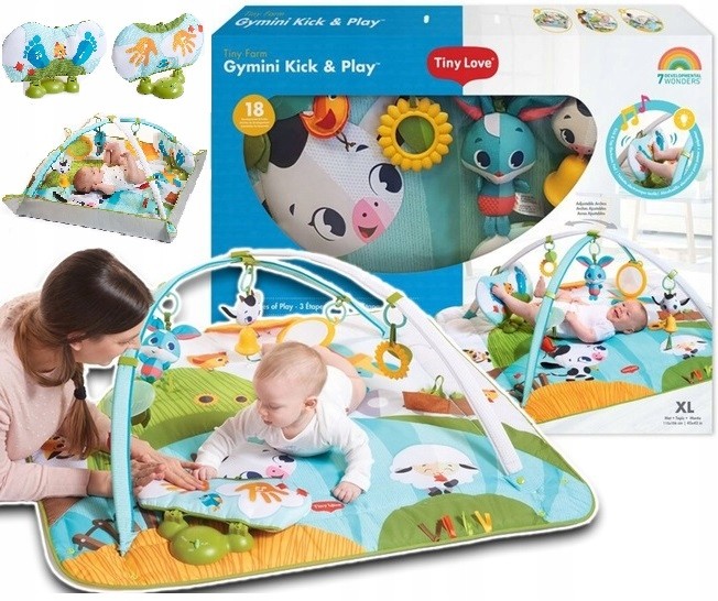 Vzdelávacia podložka pre deti - Tiny Láska Gymnastické Mat Duża Kojec 115x106 cm