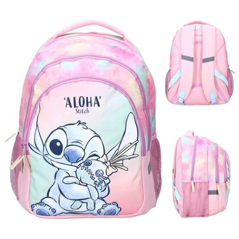 Vadobag Trojkomorový Batoh Stitch Wild Energy Ružový - Ideálny do Školy a na Výlety