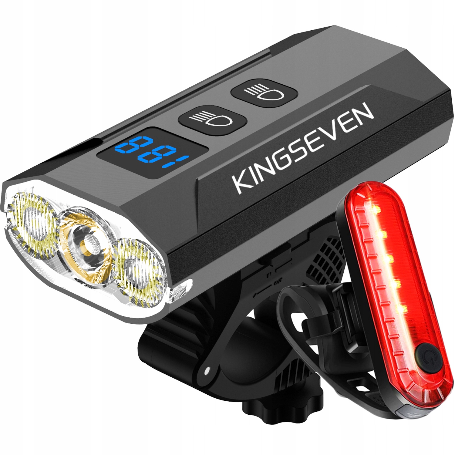 Osvetlenie na bicykel KINGSEVEN M1-1200 + zadné svetlo 1200 lm batéria