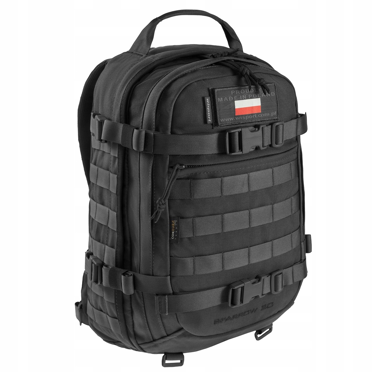 Wisport Sparrow II 20 l Black - odolný mestský a outdoorový batoh
