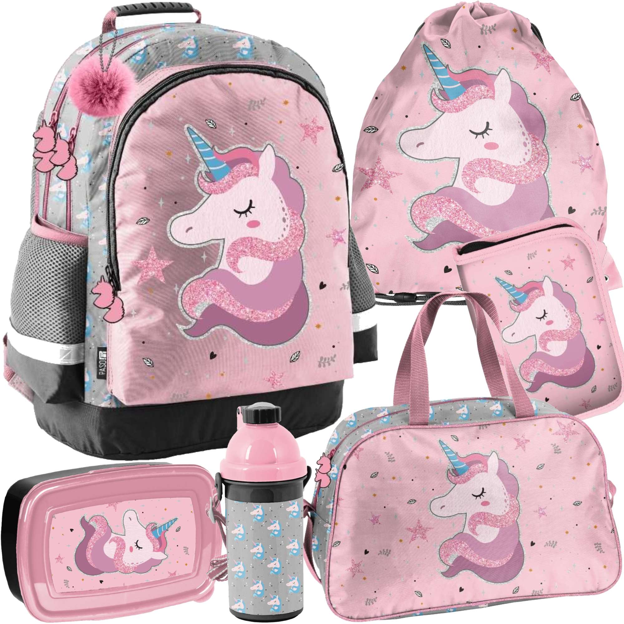 Školský batoh - Nastavte puzdro na ceruzku Unicorn Back School School