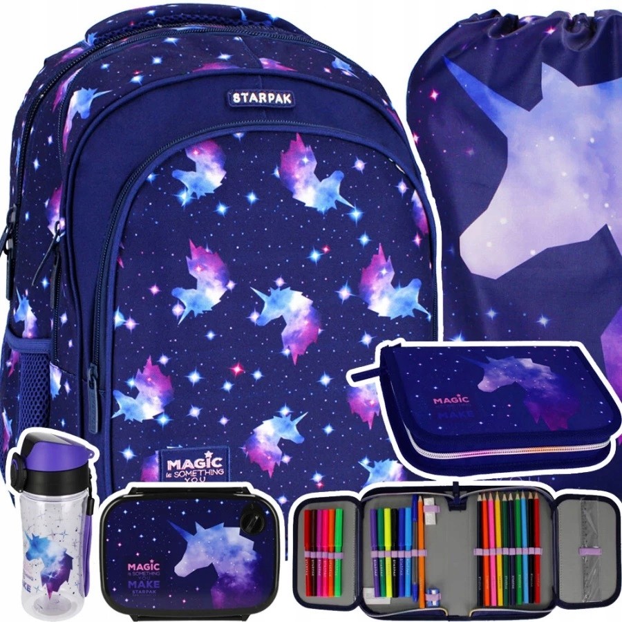 Školský batoh - SADA ŠKOLSKÝCH BATOH UNICORN TORNISTER UNICORN