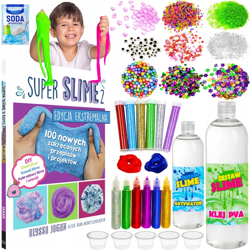 SUPER SLIME 17v1 SADA NA VÝROBU GLUTEHO darčeka