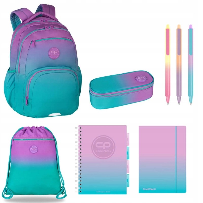 Školský batoh - Gradient Blueberry Batoh 23L + 7 prvkov