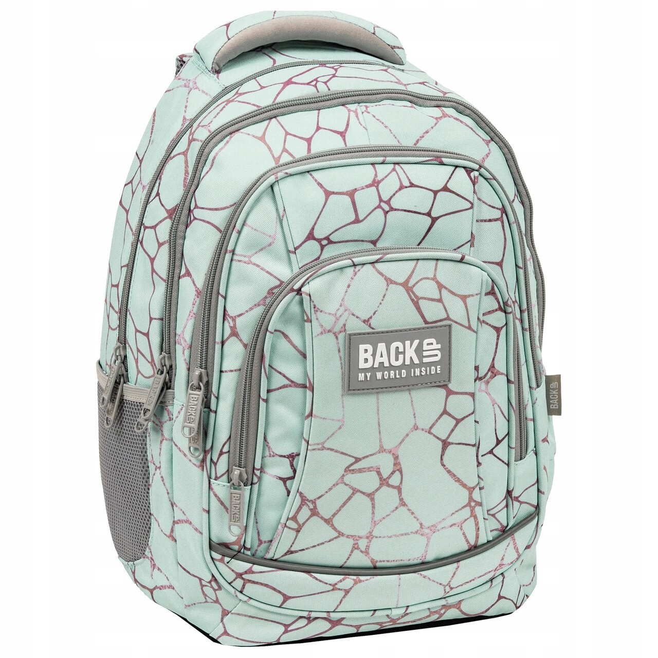 Záložný viackomorový školský batoh Odtiene modrej, Odtiene sivej a striebornej, Odtiene žltej a zlatej, Multicolor 26 l