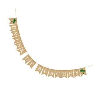 Párty Girlandy - 1 ks Hawaii Theme kokosová palma dizajn Banner