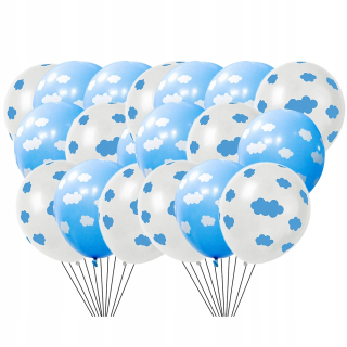 Balóny na párty - 1 Sada 50 ks párty latexových balónov Sky Cloud