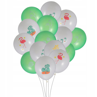 Balóny na párty - 1 sada 60 kusov 12W Party Balloons Hawaiian