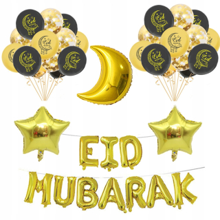 Balóny na párty - 1 sada Eid Bubliny Set moslimského festivalu