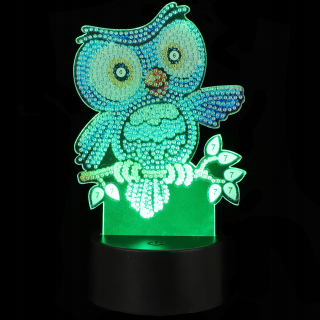 Nočná lampa do detskej izby - 1 PC Cartoon Diamond Plastové plastové svetlo