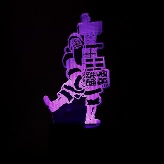 Nočná lampa do detskej izby - 1 Claus LED Pc Krásna 3D Santa Farebné Lamp