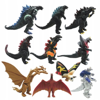10ks Gojira Godzilla 3-8cm PVC Figurine model