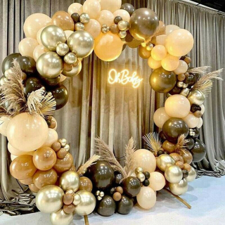Balóny na párty - 102x Golden Romantická svadba Balóny Svadba Narodeniny