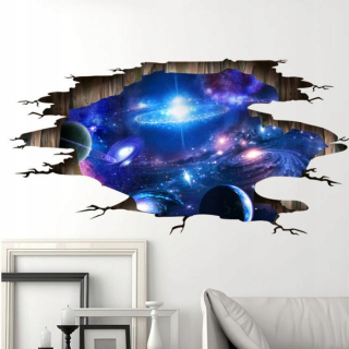 Detské samolepky na stenu - 11 Nálepka Cosmos Wall 3D stropná podlaha