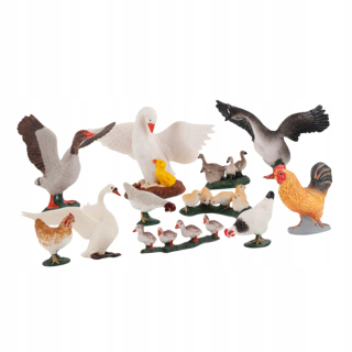 11x Realistické rekvizity na vystavenie modelov hydiny z farmy Chicken Bird Duck