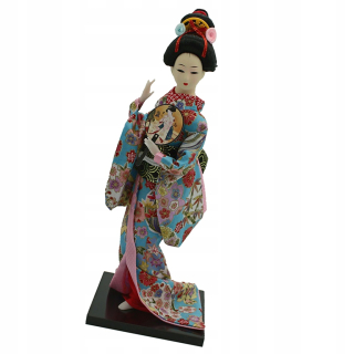 12-palcový Japonská bábika Geisha s kvetinovým