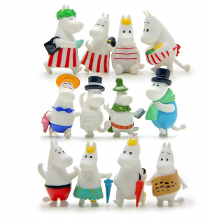 Zberateľská figúrka - 12 ks Moomins Gonna kreslenie DIY krajina