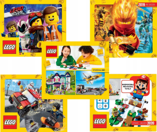 12 x LEGO katalóg 2019 - 2024 + LEGO nálepky