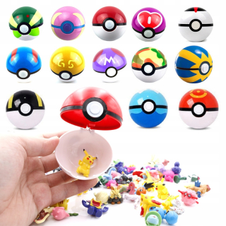 Rozprávková postavička - 13 ks Figurine Pokemon Pokeball Toy + Figurine