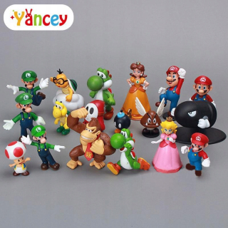 Bábika - 18pcs / lot Mini Super Mario postavy Super Mar