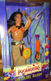 Bábika Barbie - 1995 Disney Slnečná Colors Pocahontas Kocoum Unikátny
