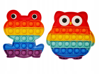POP IT - 2 x pop sova Žabka set Atstresis špičková kvalita