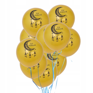 Balóny na párty - 22pcs Eid Mubarak balónikov s potlačou krásne balóniky