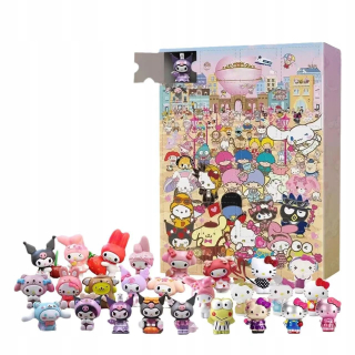 ADVENTNÝ KALENDÁR S HELLO KITTY KUROMI 24KS VIANOČNÝ DARČEK PRE BÁBIKU