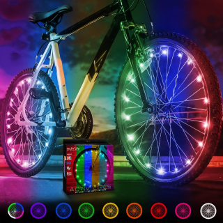 2X SVETLÁ SVETLÁ LED SVETLÁ BICYKLOV PRE FAREBNÉ KOLESÁ