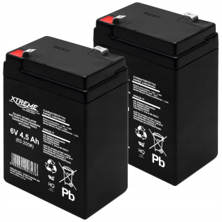 Gélové batérie 2x6 V 4,5Ah