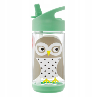 Fľaša 3 klíčky Owl Mint 350 ml 17 x 6 cm zelená