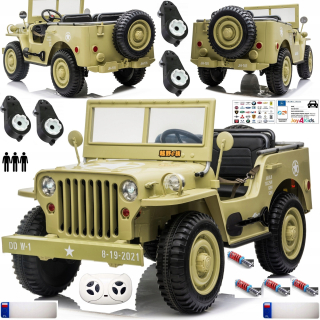 Autíčko pre deti - 3-person Jeep 4x4 12v14Ah pre deti 3-10 L XXXL