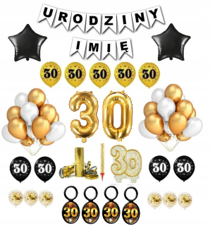 Balóny na párty - 30. narodeniny štyridsať balóny dekorácie set