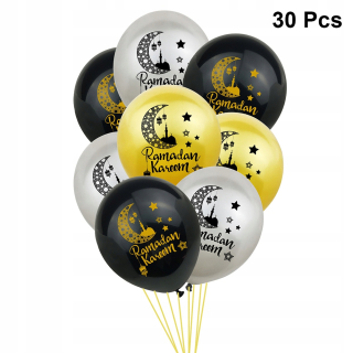 Balóny na párty - 30ks 12 palcov Moslim Balloons Ramadan Druk