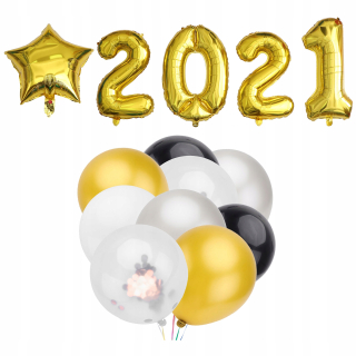 Balóny na párty - 31pcs 2021 Novoročné balóny Promócie