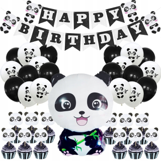 Balóny na párty - 35 ks Narodeniny Flag Panda vzor Dekorácie