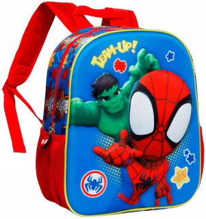 Jednokomorový batoh do škôlky pre chlapcov Spiderman KARACTERMANIA, viacfarebný