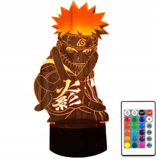 3D LED LAMPA NARUTO UZUMAKI ANIME MANGA NINJA USB