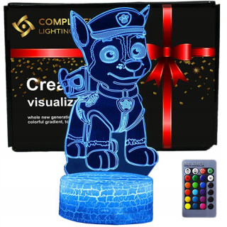 3D LED USB nočná lampa Paw Patrol Paw Patrol