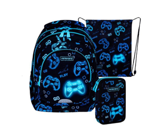 Viackomorový školský batoh AstraBag Multicolor 20 l