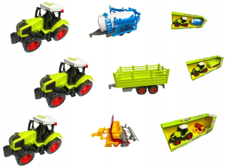 Traktor - 3v1 set 3 traktory ľahké zvuky 3 stroje