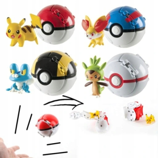 SÚPRAVA HRAČIEK POKEMON TRANSFORMATION 4v1 POSTAVIČKA POKEBALOVÁ loptička