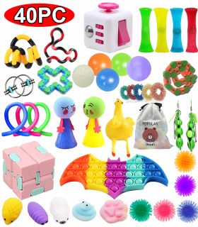 POP IT - 40 ks Antistresová súprava Fidget Toys Pop Popit