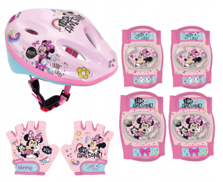 CYKLISTICKÁ PRILBA pre deti MINNIE Mouse 52-56 cm + 2 ďalšie produkty