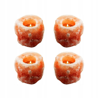 Nočná lampa do detskej izby - 4x Salt Svietnik Natural Jonizer Tealight