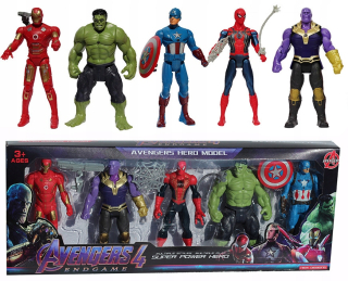 Akčná figúrka, postavička - 5 OBRÁZKOV AVENGERS THANOS SPIDERMAN IRON CAPTAIN A